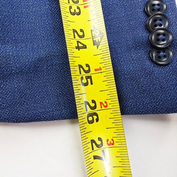 Tommy Hilfiger Size 46R Mens Blue Sport Jacket Blazer Wool Blend Two Back Slit - Picture 7 of 15